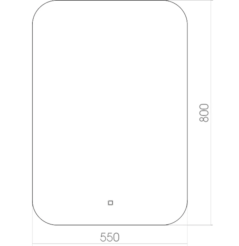 SATIN 55х80 зеркало с LED подсветкой, сенсорный выключатель с функцией плавного диммирования