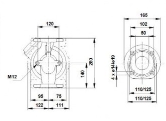 Циркуляционный насос Grundfos UPS 50-60/2 F 280
