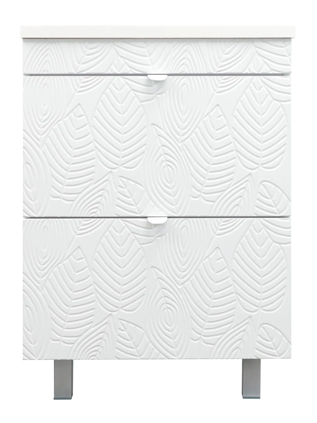 GOFFRE FLORA 60 тумба напольная с умывальником Art 60, белый soft touch с двумя ящиками TOPPUS