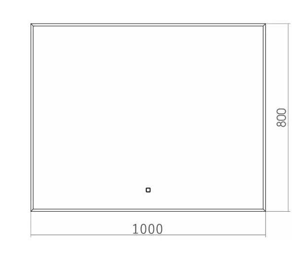 SILK 100х80 зеркало с LED-подсветкой, сенсорный выключатель с функцией плавного димирования