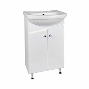 GOFFRE MUAR 60 тумба напольная с умывальником Art 60, белый soft touch с двумя ящиками TOPPUS