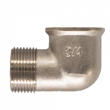 Угольник латунь никель 3/4" вр-нр