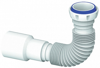 Гофра с гайкой 1 1/2"х40/50 L=230-400мм Unicorn D45