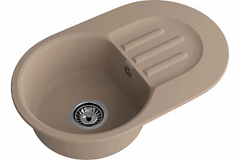 Мойка комп. GRANFEST SMART GF-SM685L (681*433) Песочный овальная с крылом