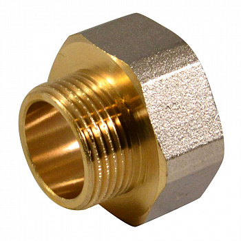 Переходник латунь никель 1 1/4"х3/4" нр-вр
